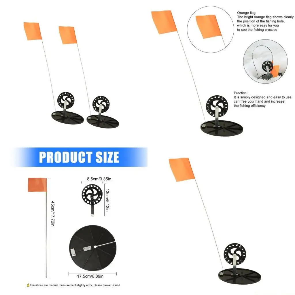 31BE Ice Fishing Tip Up Flags Set, Ice Fishing Flags Ice Fishing Flags Indicators Set