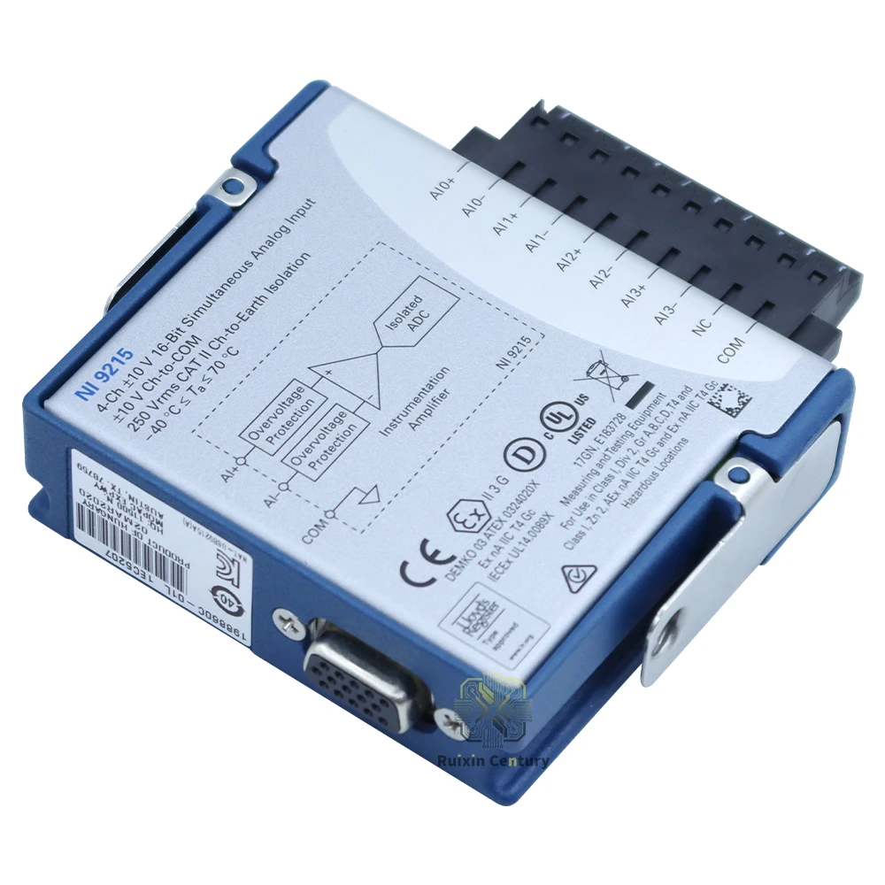 FOR NI-9215 ±10 V 100 kS/s/ch 16-Bit Simultaneous Input 4-Channel C-Series Voltage Input Board with Double Isolation Genuine