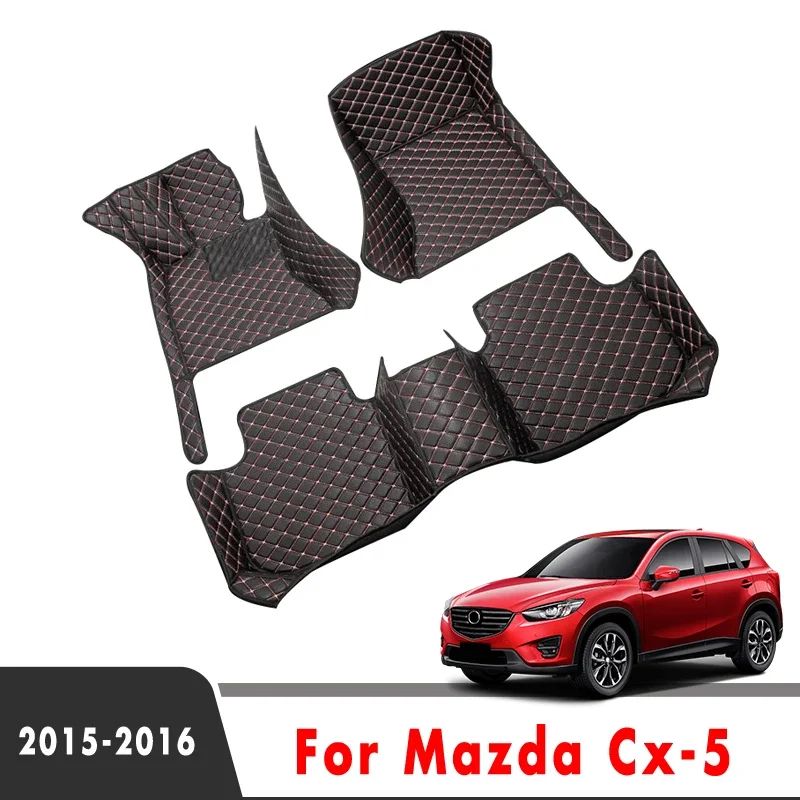 

LHD Carpets For Mazda Cx-5 CX5 CX 5 2016 2015 Car Floor Mats Auto Interior Accessories Waterproof Anti Dirty Covers Leather Rugs