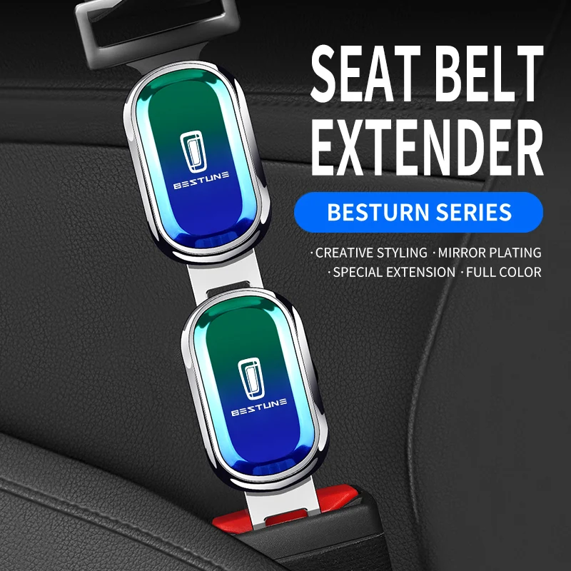 

Car Seat Belt Extender for Besturn - Alloy Chrome Safety Buckle Extension Plug Adapter for B70 T55 T77 T99