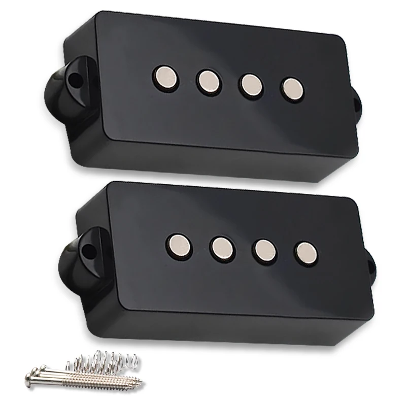 Open Alnico 5 PB P Bass Pickup Humbucker Pickup Bass 4 String Alnico V Black for PB Bass Parts Replacement