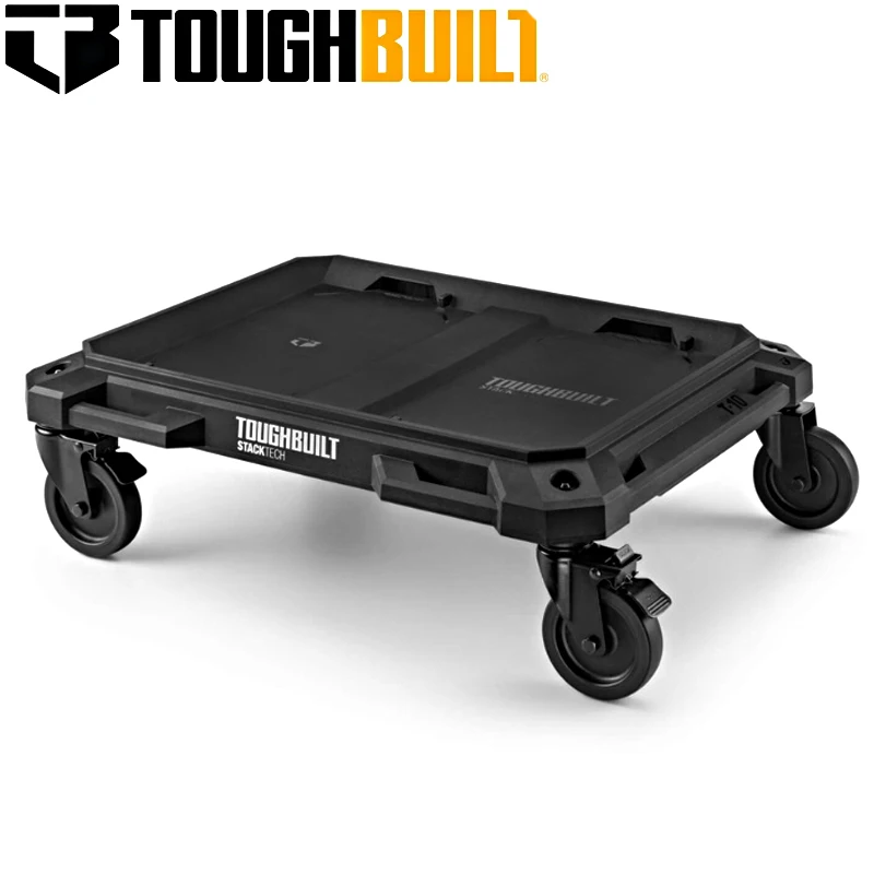 TOUGHBUILT TB-B1-T-10 StackTech 4-Wheel Cart Stablize Transportation Time Saving Prevent Rolling Flatbed Cart