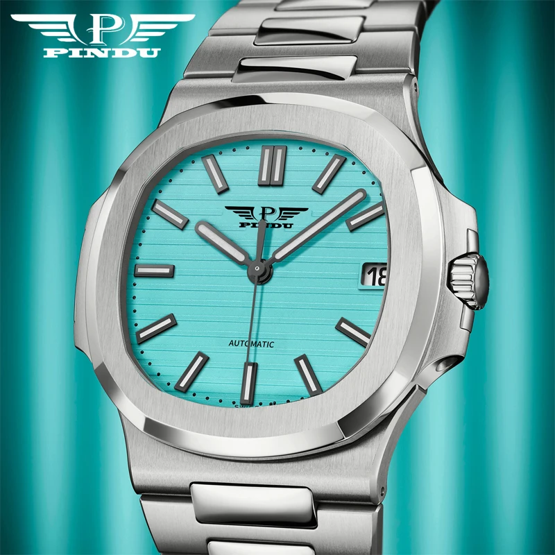 

PINDU DESIGN Men's Watches Skeleton Tourbillon Automatic Watch For Men Stainless steel Fashion Mechanical Wrist watch 2025 New