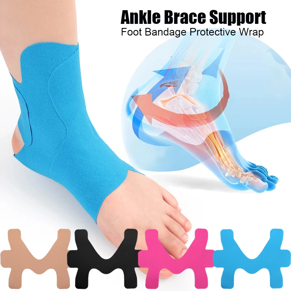 Elastyczna taśma kinezjologiczna, ochraniacz na kostkę, wstępnie przycięta taśma sportowa na mięśnie, sprzęt ochronny, bandaż do stabilizacji i wsparcia podczas ćwiczeń.