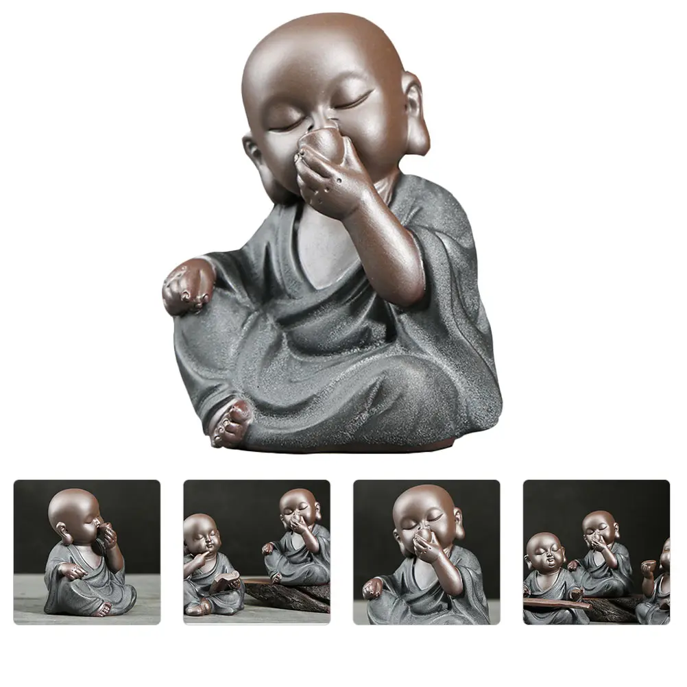 

1Pcs Exquisite Statue Tea Pet Black Purple Clay Material Sturdy Hardness Smooth Touch for Desktop