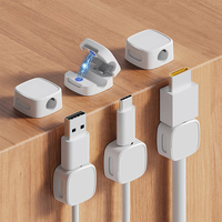 6PCS Mini Cable Winder Organizer USB Charging Cable Clips Desk Tidy Organiser Wire Cord Holder Protectors In Home Office Car