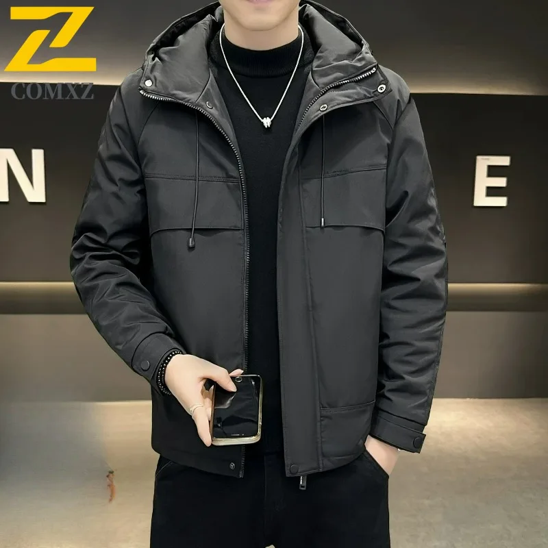 

COMXZ Men Valley Jackets Designer Handsome Hooded Multi Pocket Outdoor Casual Camping Adventure Coat Hiking High Quality Jackets