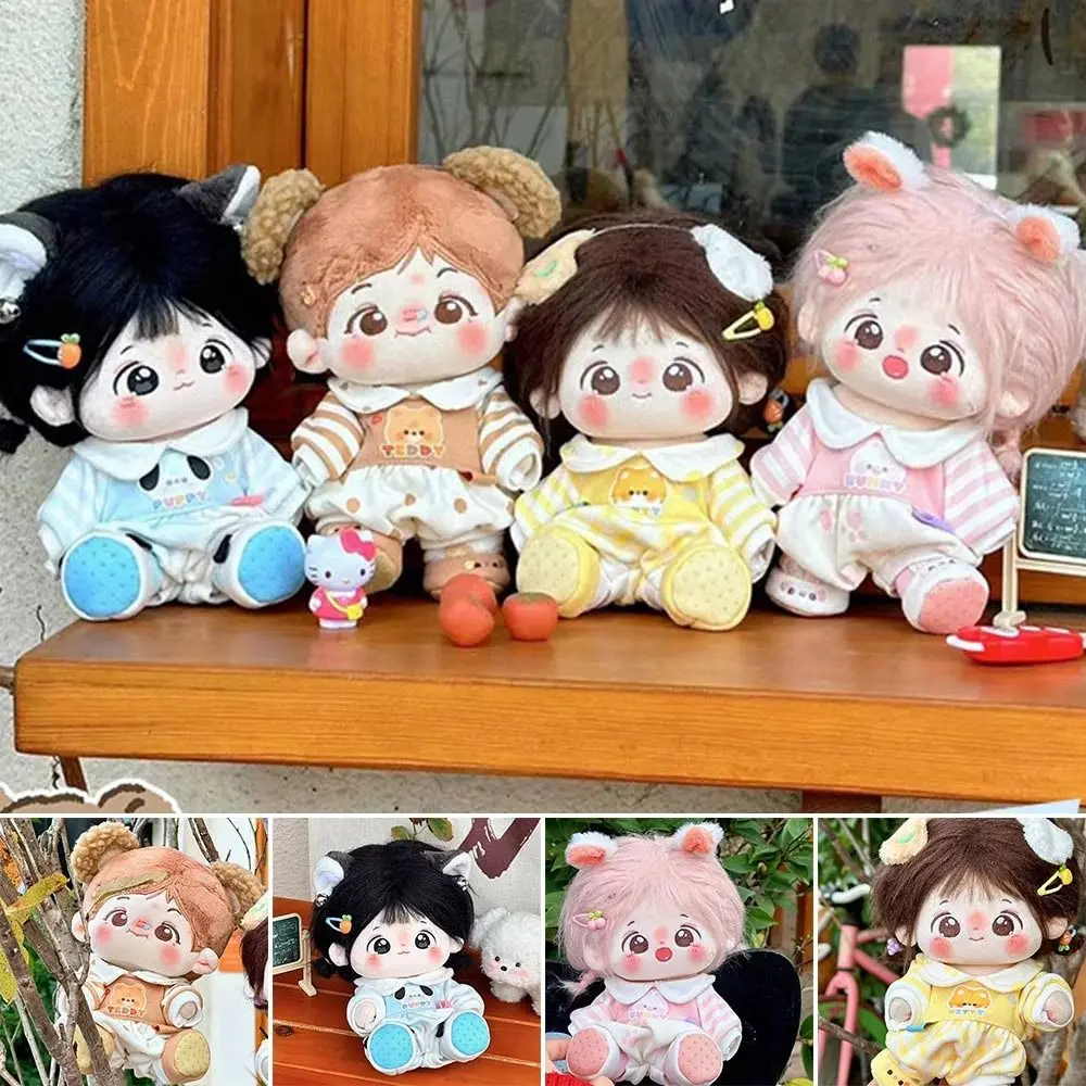 20CM Doll Clothes Multicolor Cartoon Cat Rabbit Dog Bear Cartoon Animal Jumpsuits Toy Accessories Toy Doll Pajamas