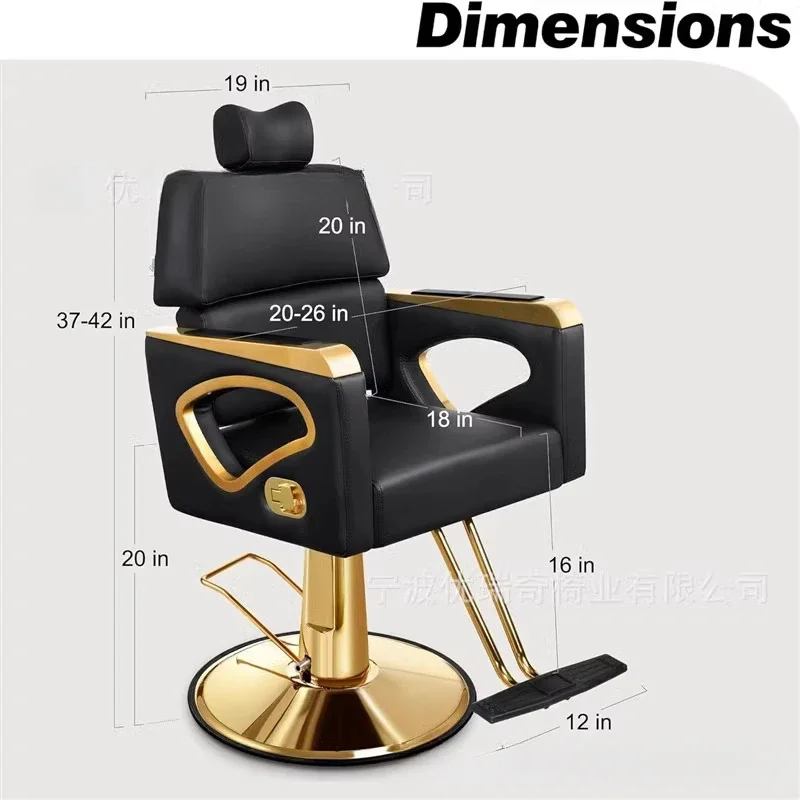 Sillón giratorio, sillas de peluquero, estaciones para estilista, respaldo extraíble, Cadeira Barbeiro, muebles profesionales para salón de belleza