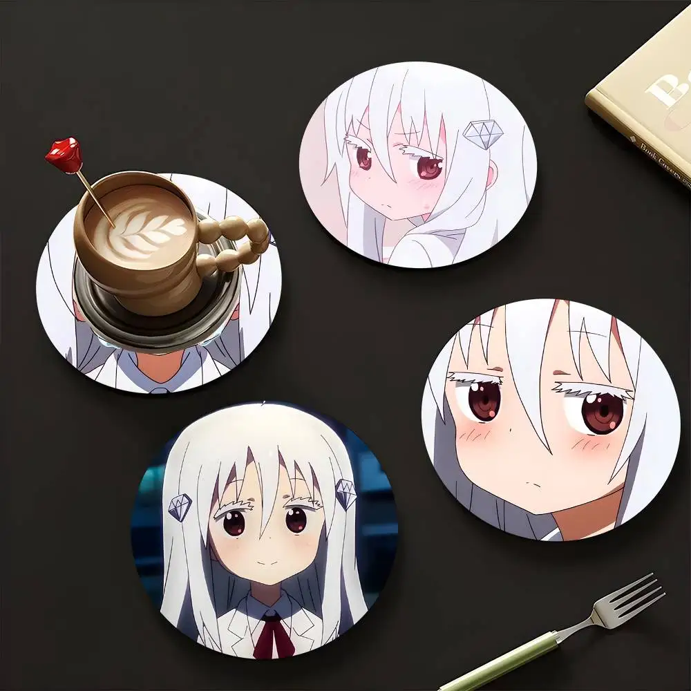 1pc Hikari Kongou Anime Characters Wooden Coaster Colour Printing Cup Mat Home Desk Decoration Gifts