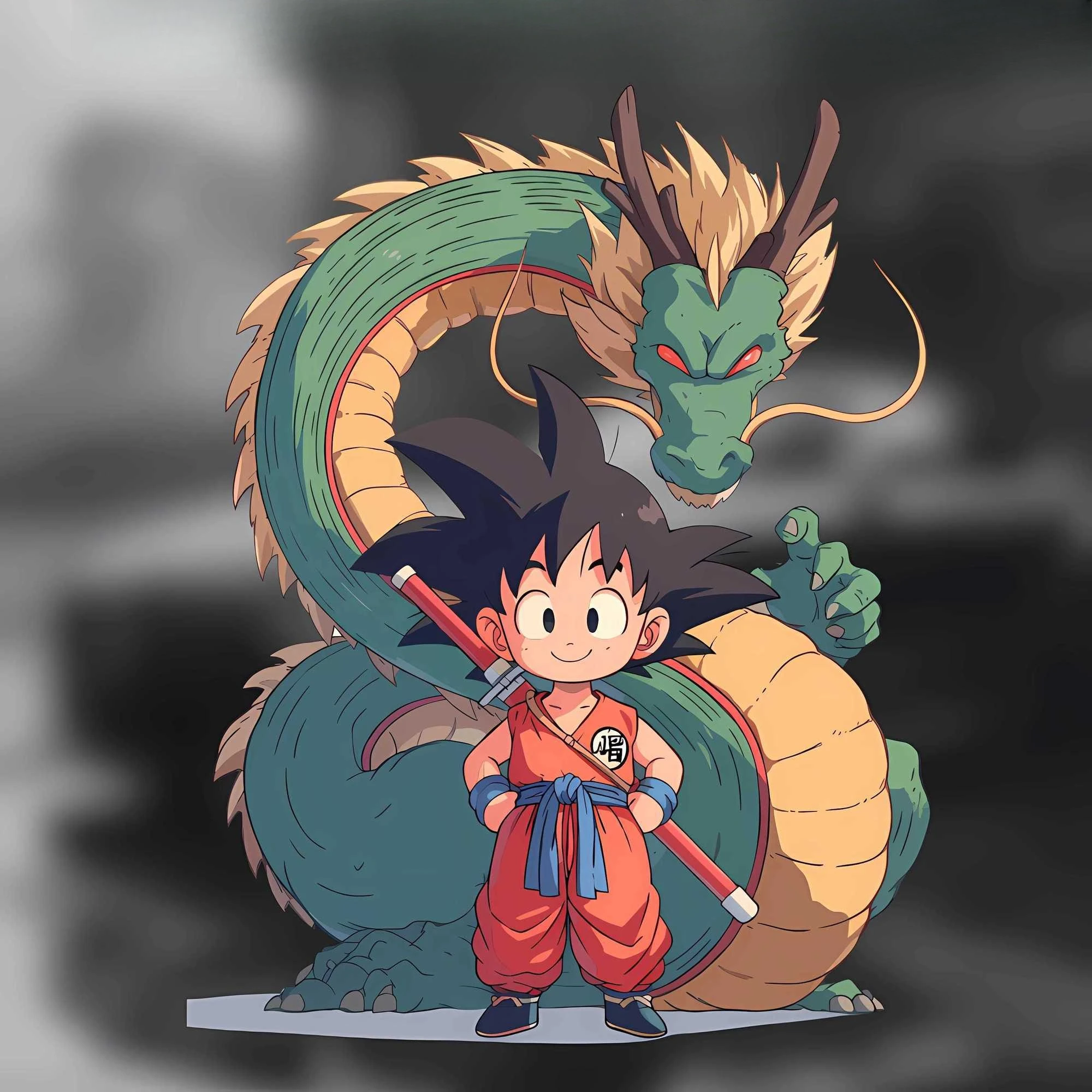 

Q version Dragon Ball Sun Wukong scratch cover waterproof sticker Super Saiyan electric scooter decoration sticker