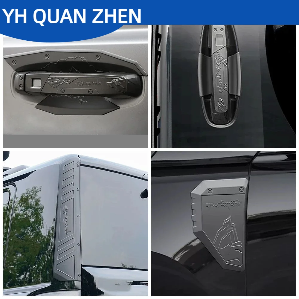 For Gwm Haval H9 2024 2025 2026 2027 Car Door Handle Bowl Rear Trunk Pillar Fender Wing Strip Cover Trim Anti Scratch Auto Part