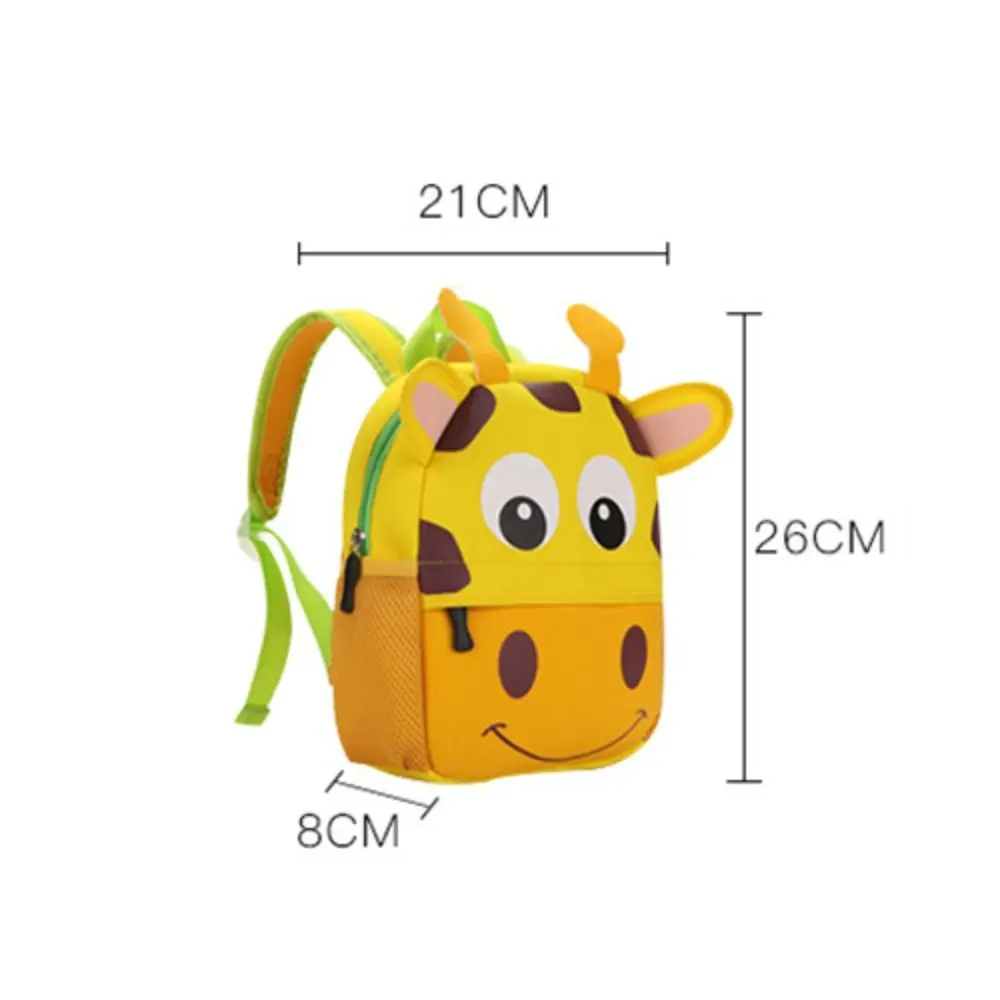 Unisex 3D Cartoon Animal Schoolbag Padrão, Neoprene Crianças Mochila, Mochila Ultra Leve, Crianças, ao ar livre