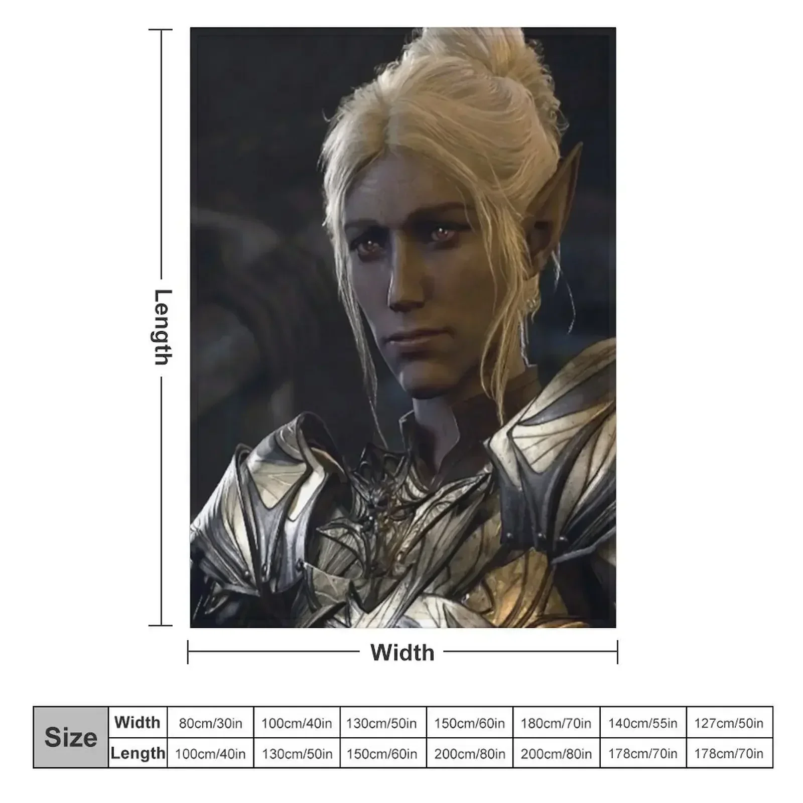 Minthara the Drow Elf Oathbreaker Paladin Adventurer first meeting Throw Blanket Plaid Luxury Throw Decorative Sofa Blankets