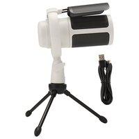 GAM-ME6S Desktop Live Streaming Microphone Mobile Game RGB Dazzling Lighting USB Computer Karaoke-A86G