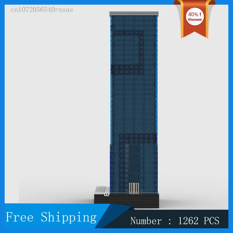 Moc City Architecture Street View Tower at 1/650th Scale Model Building Block Assembly Collection Toy Gifts