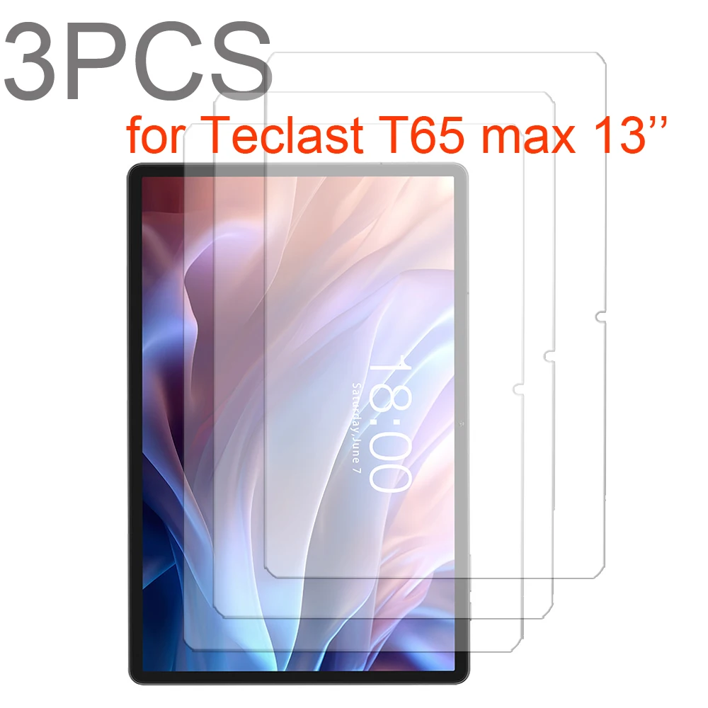 3PCS Glass screen protector for Teclast T65 max 13'' 2024 tablet protective film 9H hardness