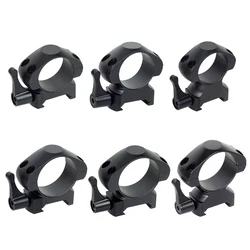 Tactical 25.4mm 30mm Steel Scope Rings Mount  With Quick Release 20mm Rifle Rail Ring For Low Medium High Profile 2pcs