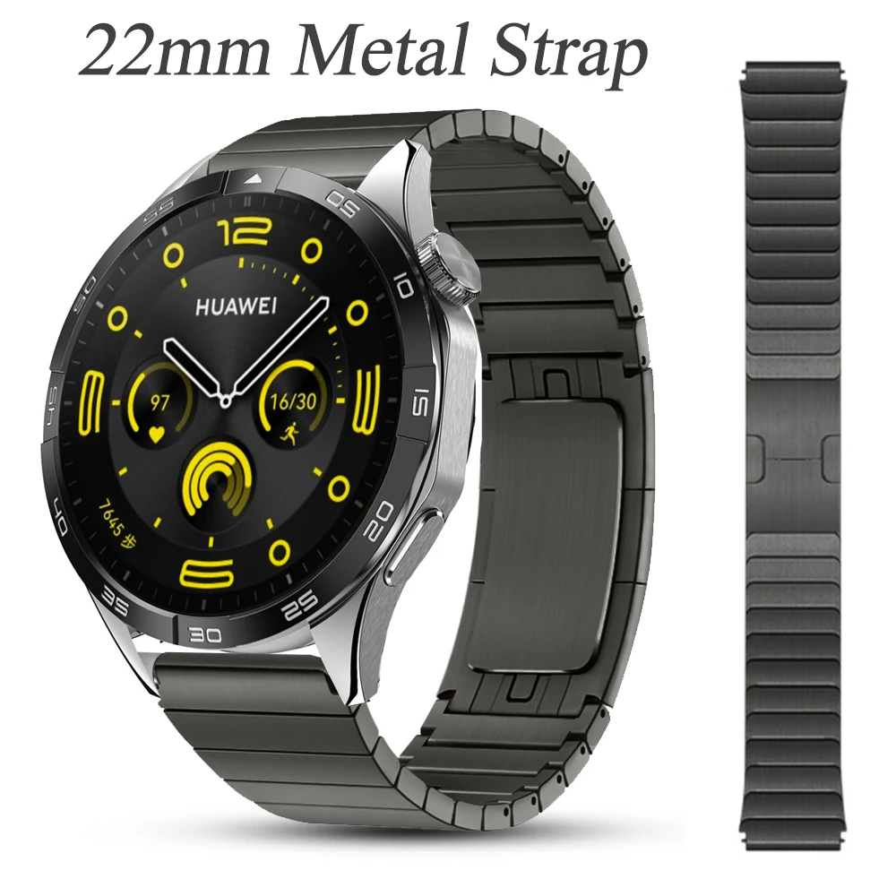 

22mm Metal Strap For Huawei Watch 4/3/GT4/3 Pro Samsung Galaxy Watch 3/Gear S3 Stainless Steel Bracelet Band Amazfit GTR 4 Belt