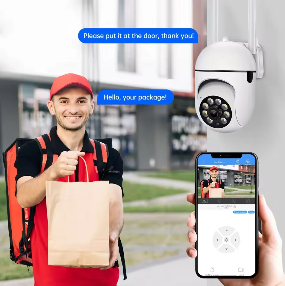 xiaohuangren IP Camera Smart Outdoor Home Security WIFI CCTV Surveillance with Color Night Vision Wireless HD 2-Way Audio 8MP image 2