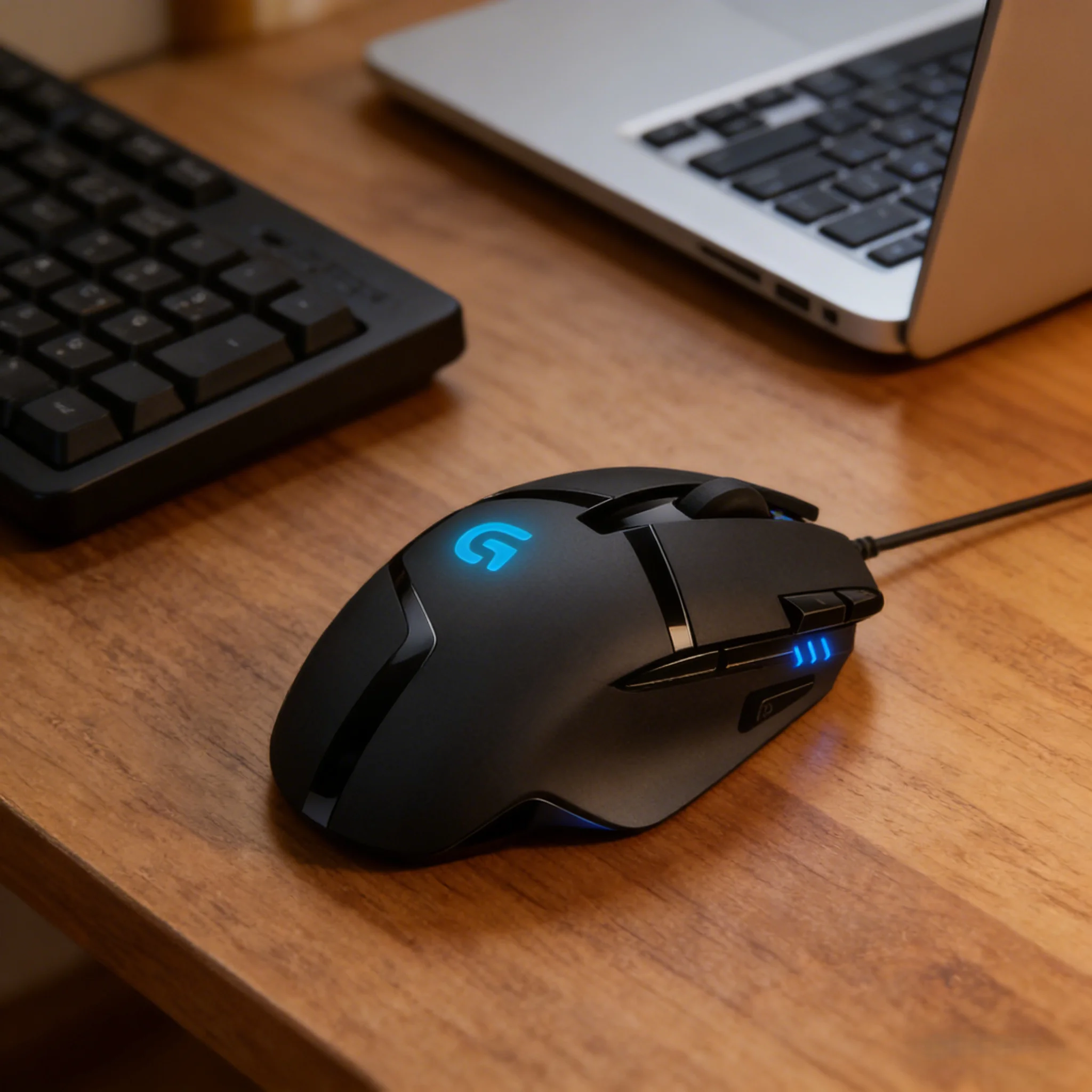 

Logitech G402 Hyperion Fury Mouse Delta Zero Sensor 500IPS Tracking 4 DPI Settings 8 Programmable Buttons for Esport Gaming
