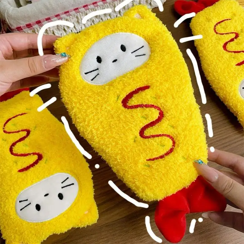 1 Stück Plüsch-Federmäppchen im japanischen Stil mit gebratenen Garnelen, niedliches Federmäppchen mit großer Kapazität für Schüler, Cartoon-Münzbörse/Kopfhörerbeutel – Detail 7