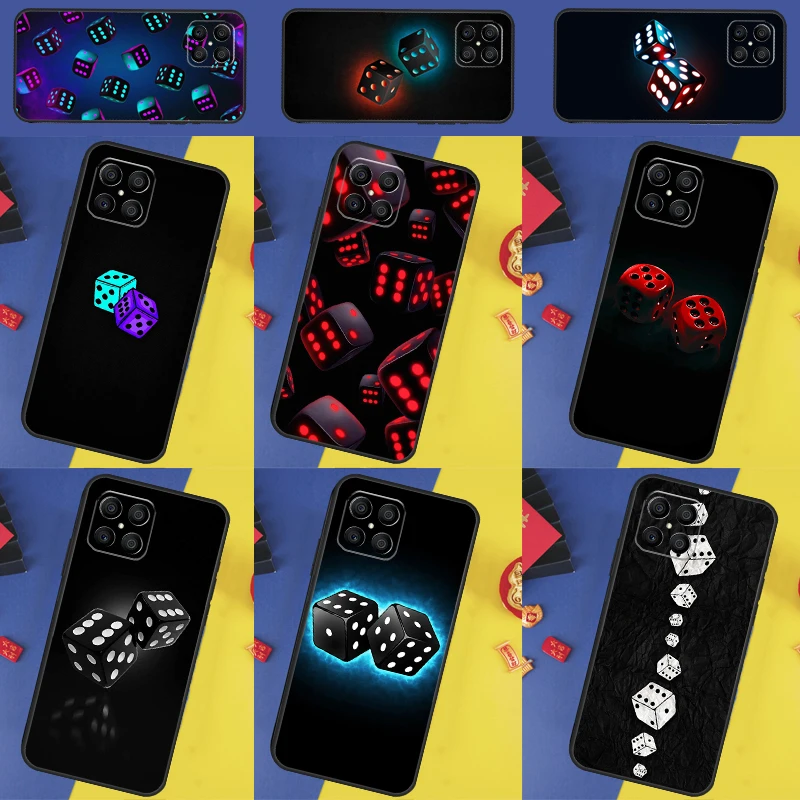 Dice Art For Honor 50 70 X7 X8 X9 Case For Huawei P30 Pro P50 P40 P20 Lite P Smart Z Nova 5T Coque