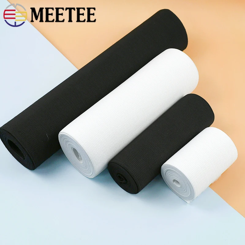 

1Meter Meetee 7-50cm Elastic Band Crochet Waist Belt Rubber Strap for Sewing Clothes Pants Stretch Webbing Tape DIY Accessories