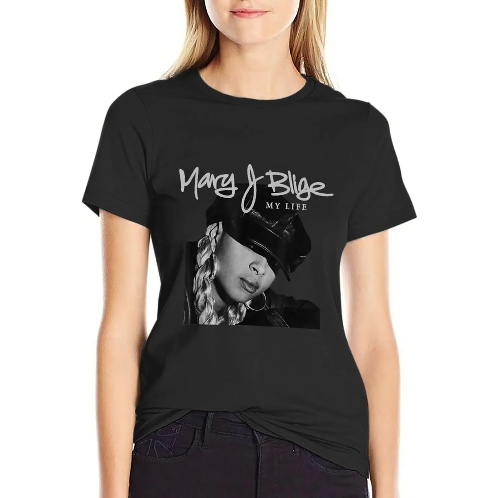 

My Life Tracklist Back T-Shirt animal prinfor tops cute tops vintage clothes white t-shirt dress for Women sexy