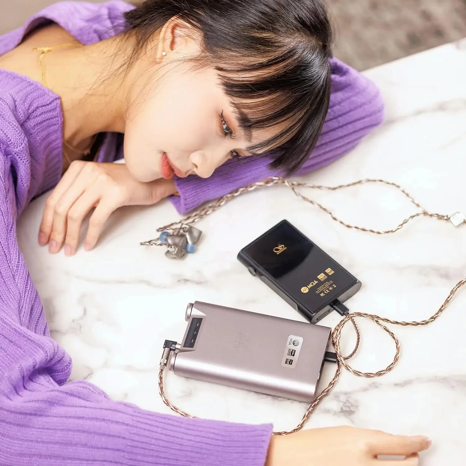 SHANLING H7 Headphone Power Amplifier Portable USB AMP Decoder Headphone Amplifier Bluetooth 5.0 Audio Hi-Res Chip DAC AK4499EX