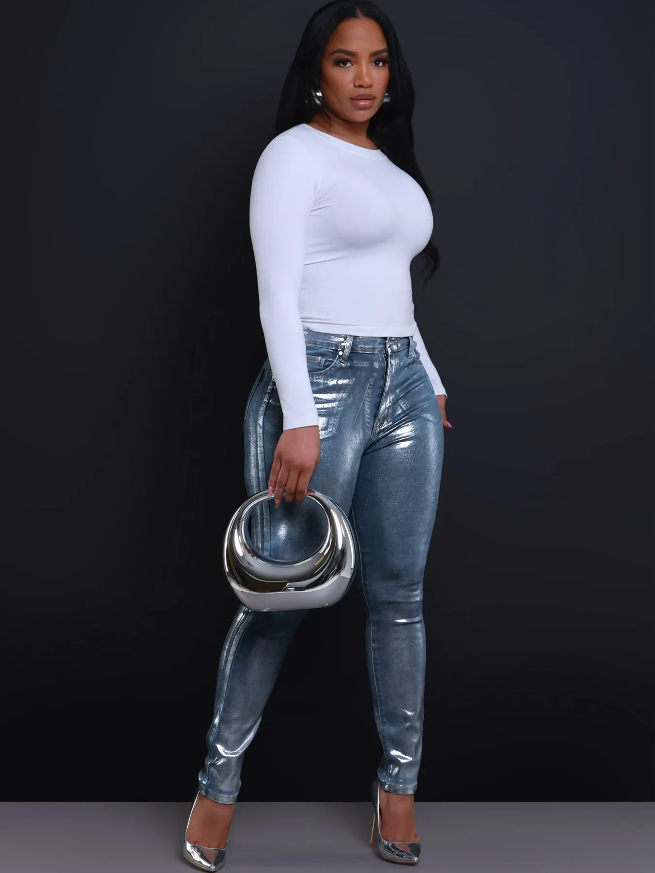 

Новые летние джинсовые брюки-карандаш для женщин, популярные золотые облегающие эластичные удобные повседневные джинсовые брюки 2025 года для женщин