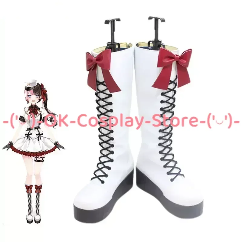 Vtuber Hinano Tachibana Cosplay Shoes Halloween Carnival Boots PU Leather Shoes Cosplay Props Custom Made