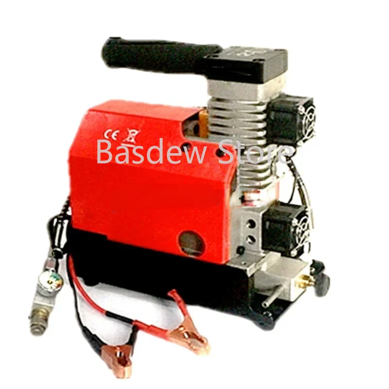 Red Portable Electric High Pressure Air Compressor Oil-Free Air Compressor 12V 250W 2700 R/Min