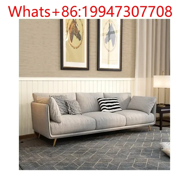 

New leisure sofa Italian minimalist household small apartment living room furniture four-season universal sofa