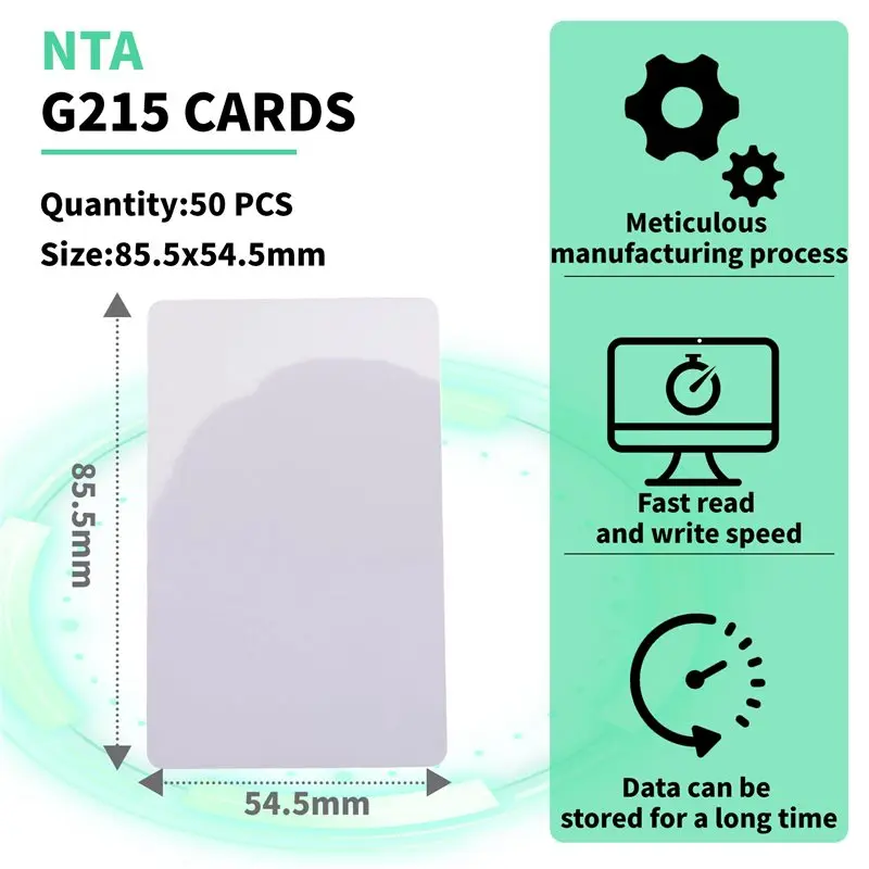 50 Piece 215 Cards 215 Tags Rewritable Cards 504 Bytes Memory For All Enabled Device