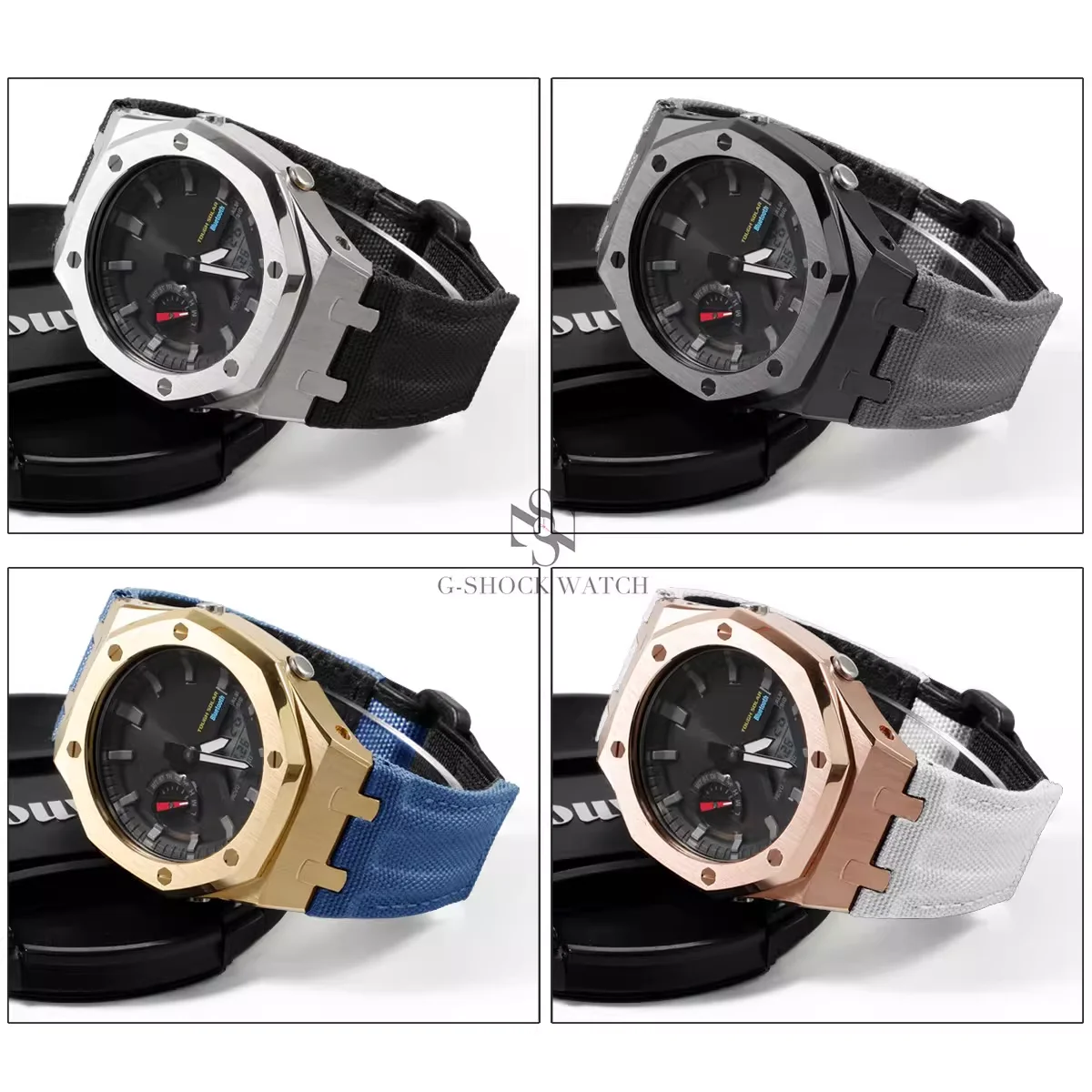 

Комплект для модификации часов Casio GA-2100/2110/B2100 GM-2100 GBM2100 GMA-S2100 GA2100: корпус из нержавеющей стали и нейлоновый ремешок, запасные части для замены.