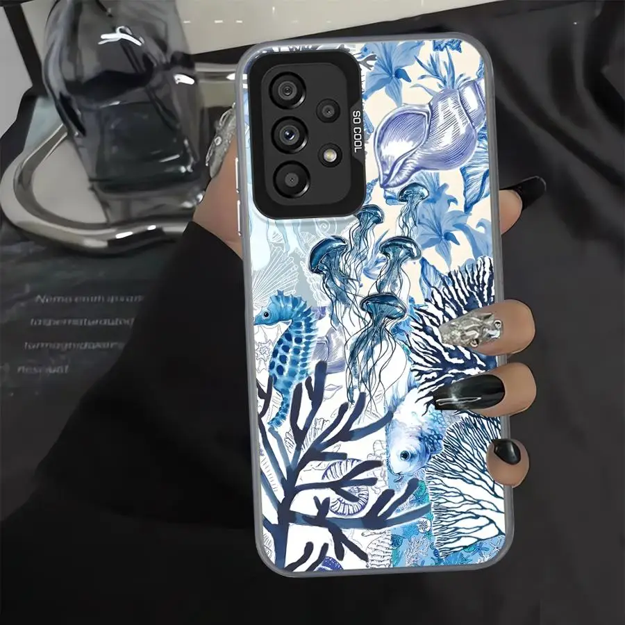 เคสโทรศัพท์ลายสัตว์ทะเล สำหรับ Samsung Galaxy A32 A34 A15 A16 A26 A31 A13 A14 A24 A25 A11 A12 A21s A23 A17 A20s A35 A36