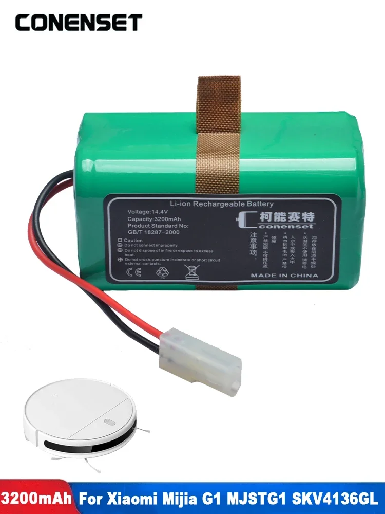 Batterie Ion Eddie pour iSweep Bery PUPPYOO R30 Pro R35, Accessoires pour Aspirateur Robot, 14.4V, 14.8V, 3200mAh