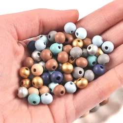 6/8/10mm 400-100pcs Ocean color Wooden Ball Beads,Round Spacer Beads for Party layout and Jewelry Making cp3634