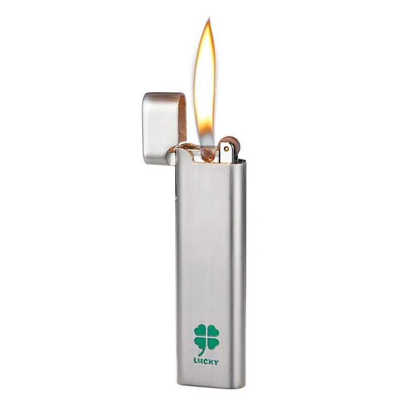 BD8090 Long Retro Classic Grinding Wheel Lighter, Stylish Inflatable Lighter, Compact and Exquisite, Ideal Gift for Men