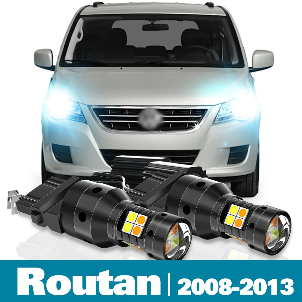 

2pcs LED Dual Mode Turn Signal+Daytime Running Light DRL Canbus For VW Routan Accessories 2008-2013 2009 2010 2011 2012