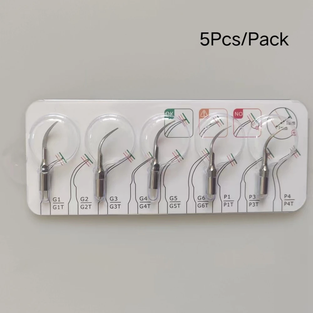 5Pcs/10pcs Dentistry Scaler Tips Fit EMS/SATELEC/Woodpecker Ultrasonic Scaler Handpiece Dental Scaling Tip for Tooth Whitening