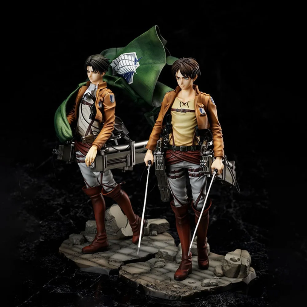 anime-attaque-sur-titan-eren-jaeger-levi-ackerman-pvc-figurine-a-collectionner-modele-poupee-jouet-26cm