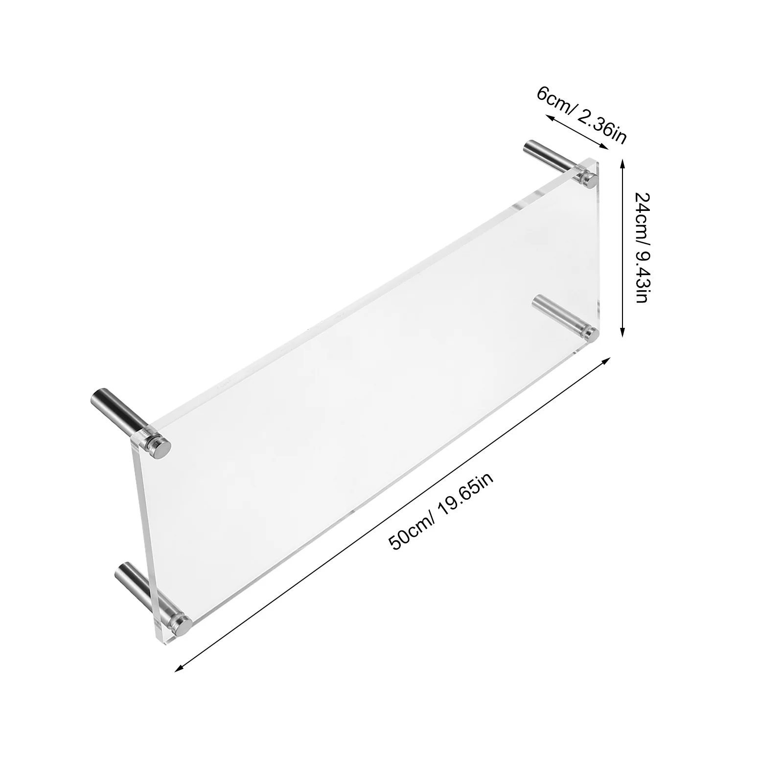 Transparante Monitor Stand Riser 50*24Cm Helder Acryl Desktop Lift Voor Computer Laptop Ruimtebesparend Bureau Plank Stabiel