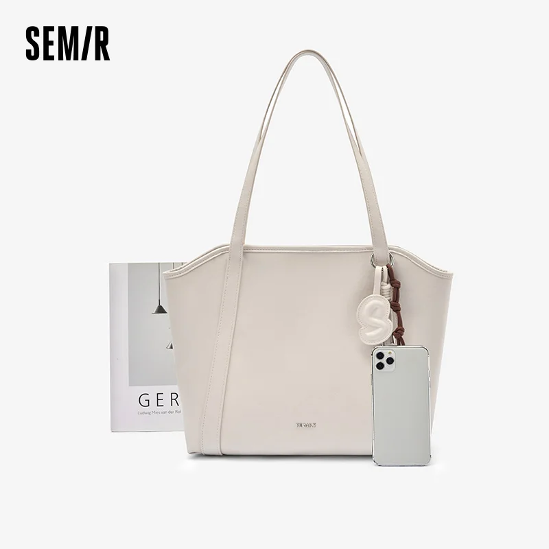 Semir Women Tote Bag Classic Large Capacity Commuter Casual Shoulder Bag Everyday Style Daily Carry Daily Wear 2026