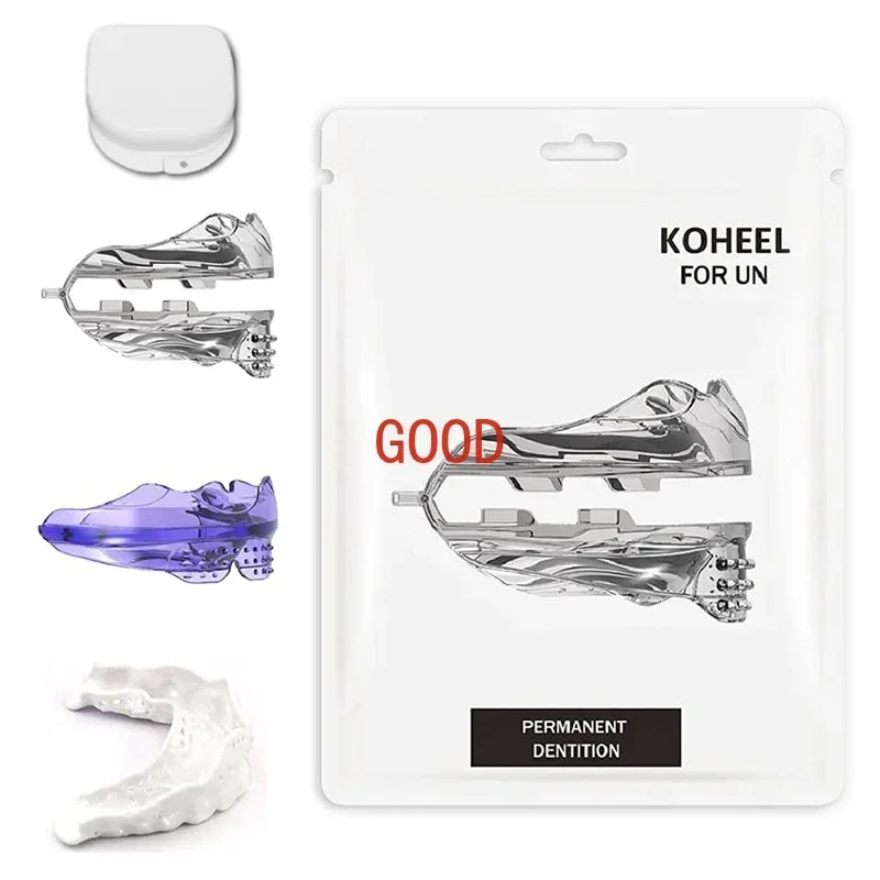 KOHEEL UN Зубной выпрямитель для укуса с выпрямительным выравниванием Формованные брекеты в качестве фиксатора Подходит для взрослых и подростков