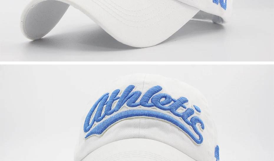 Große Brief Stickerei Baseball Kappe Männer Sommer Casual Frauen Mode Snapback Baumwolle Caps Visier Hip Hop Hut Herbst Einstellbar – Detail 12