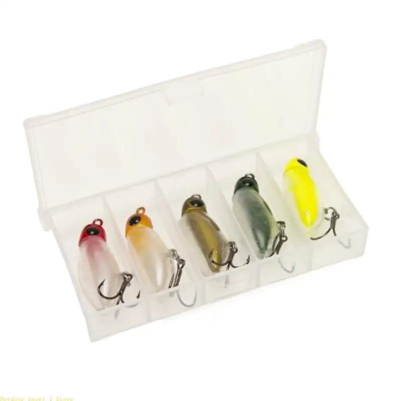

A0KA Artificial Lure Fishing Baits with Treble Hook for Trout 2.3g Hard Baits