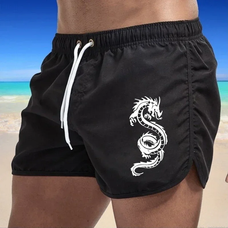 

Shorts de plage pour hommes de qualité quotidienne, séchage rapide, taille élastique, poches, cordon de serrage, décontractés,