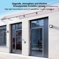 Curved Window Awning Invisible Outdoor Front Door Overhang Canopy Transparent Rain Snow Proof UV Proof Garden Patio Canopy